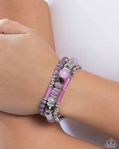Conversation Purple Bracelet