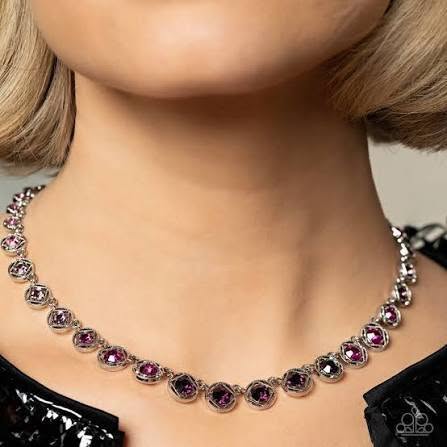Kaleidoscope Charm Purple Necklace