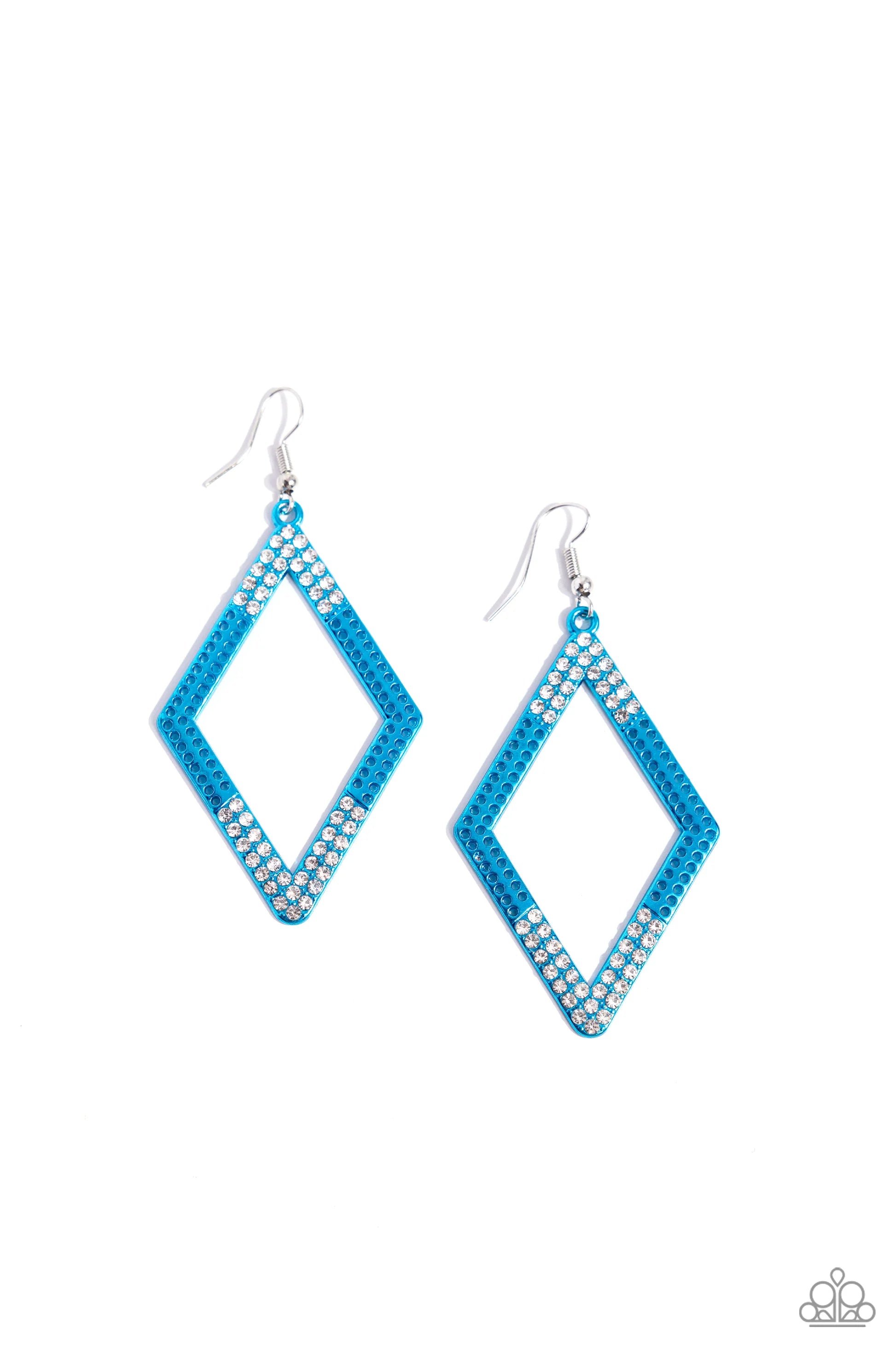 Edgy Blue Earrings