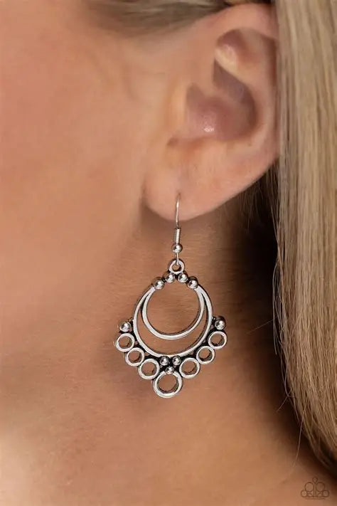 Rotary Silver Earrings