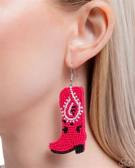 Western Pink Earrings