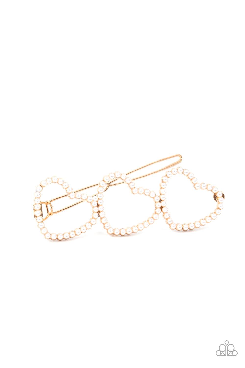 Love Struck Gold Hair Clip